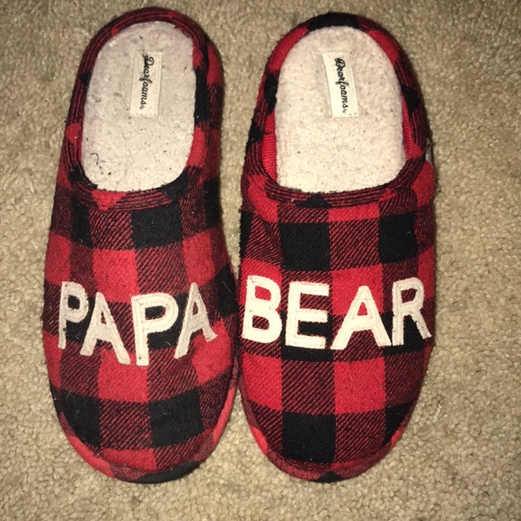 dearfoams papa bear slippers